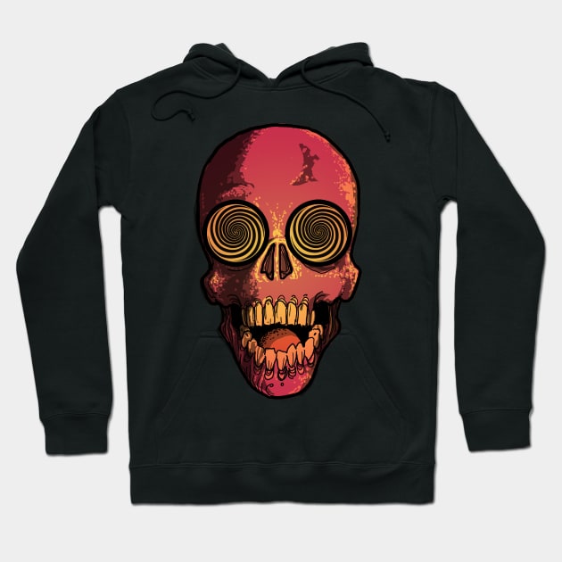 Hypno Skull Hoodie by timteague